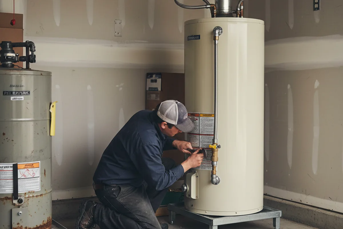 Water heater and shutoff valve replacement in Griffith